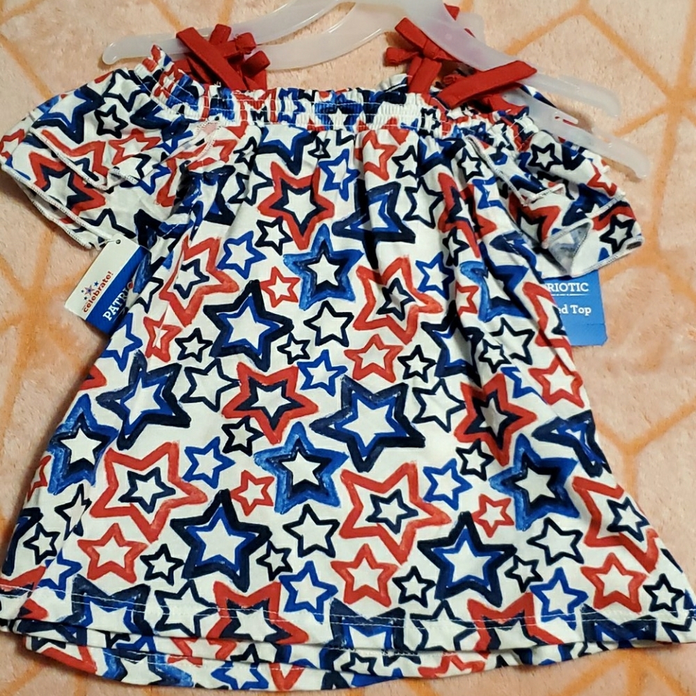 PATRIOTIC GIRL PRINTED TOP